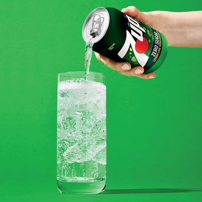 7UP Zero Sugar Soda, 12-Pack Cans – Guilt-Free Wellness Drink for Mindful Home Routines