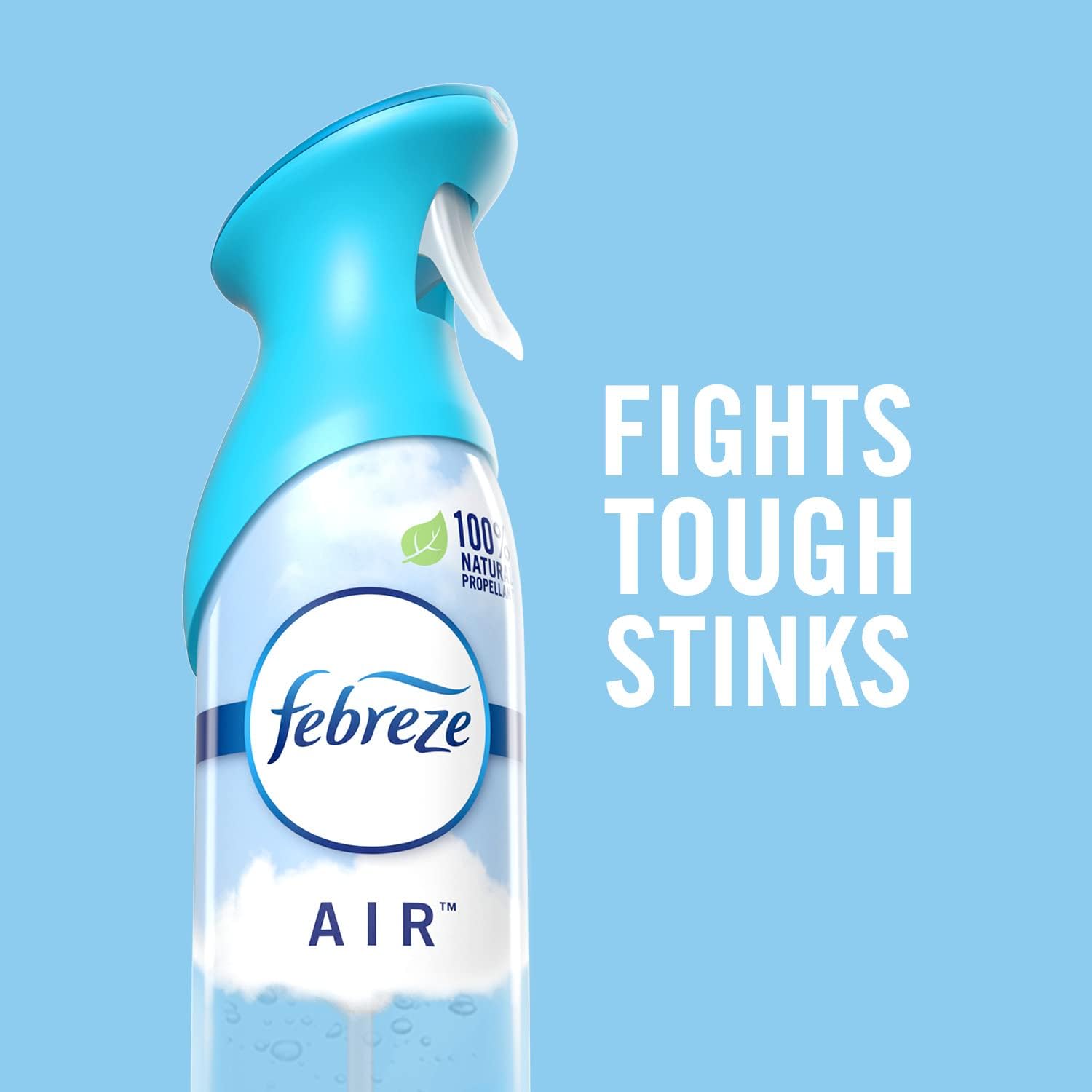 8.8oz aerosol can with manual sweep-motion spray nozzle