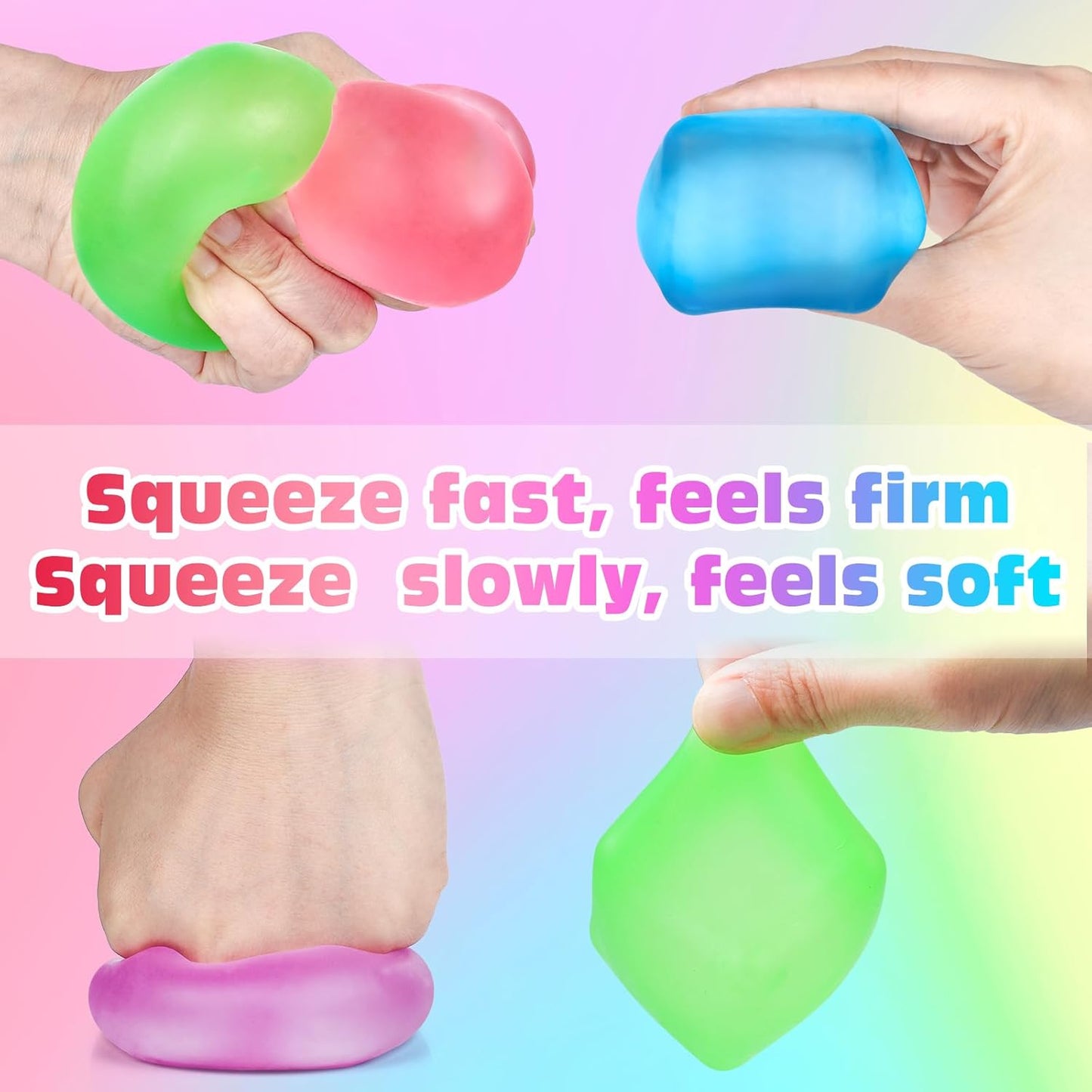 8 rainbow colors per set: blue, pink, purple, green, yellow, orange, red, transparent