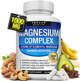 Magnesium Complex 1000mg – Bedside Wellness Ritual for Deeper Sleep and Calmer Nights, 90 Vegan Capsules