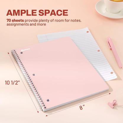 8" x 10-1/2" sheet size with red margin line