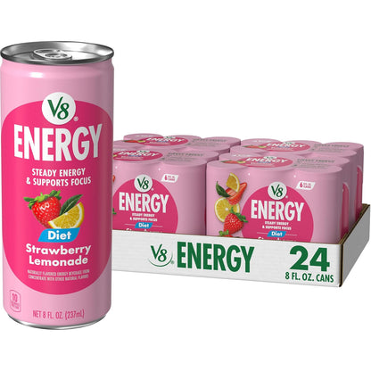 80mg caffeine per 8 fl oz can, comparable to a single cup of coffee
