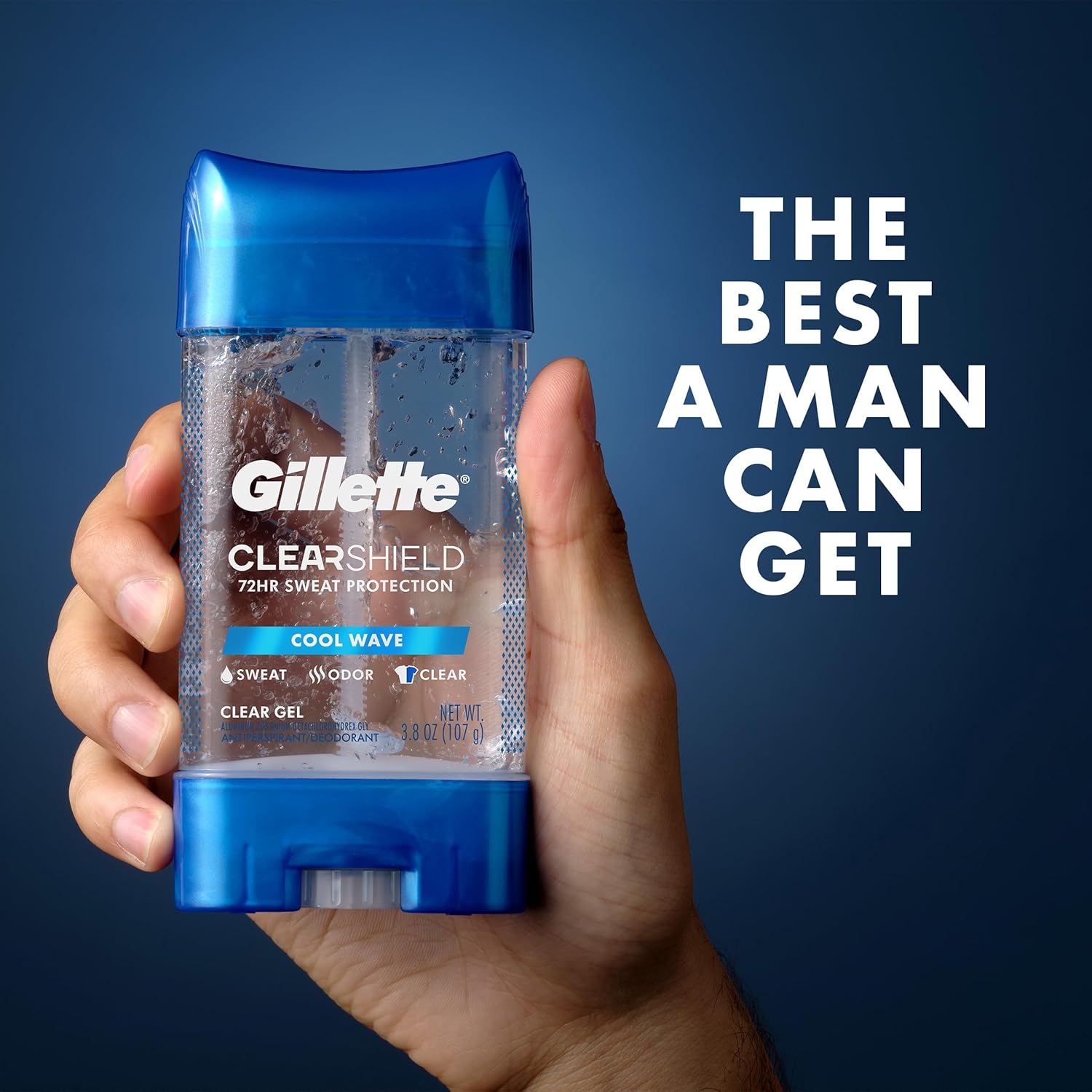 Gillette Clear Gel Antiperspirant for Men – 72hr Protection for Your Daily Self-Care Ritual