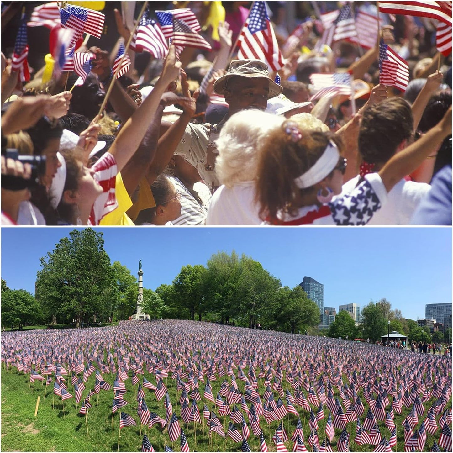 100% polyester double-sided full-color printed flag measuring 12x18 inches