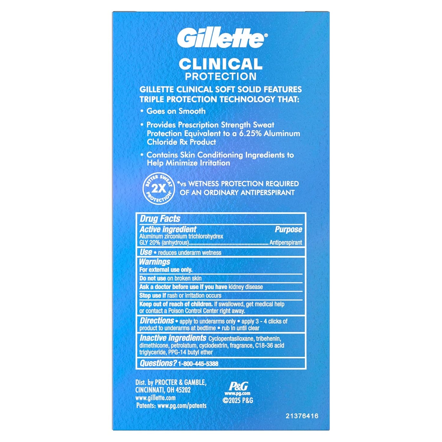 Gillette Clinical Antiperspirant for Men – 100-Hour Protection for Your Daily Grooming Ritual