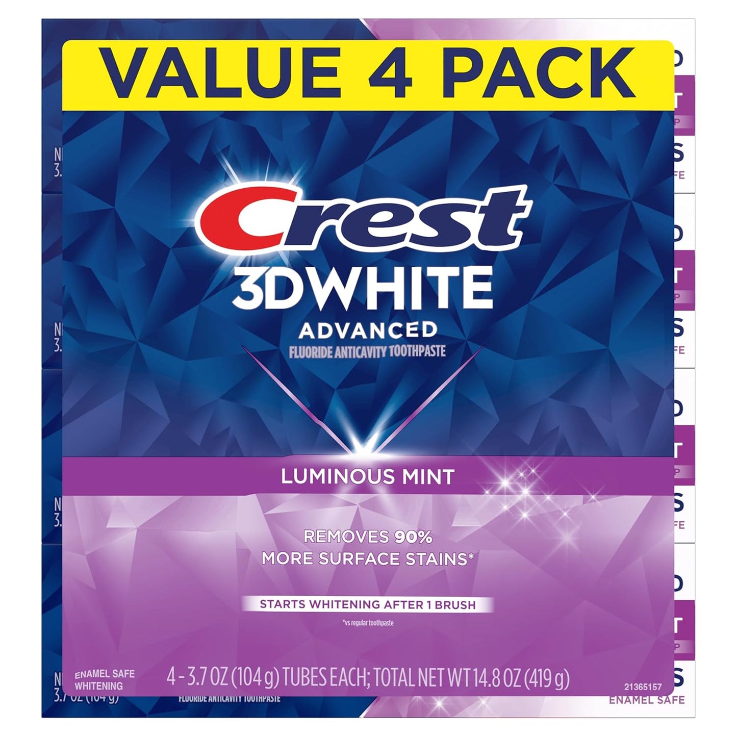 Advanced Whitening Toothpaste – Brighten Your Smile in 5 Days, Fluoride Cavity Protection & Enamel Care