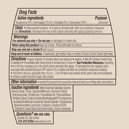 Aveeno Protect + Hydrate Sunscreen Lotion – Daily Skincare Ritual with Prebiotic Oat for Glowing Mornings