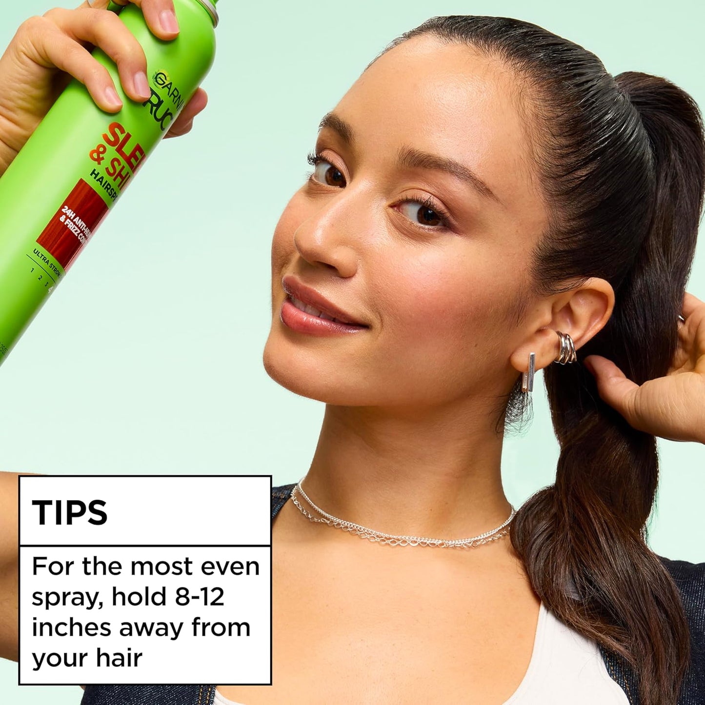 Garnier Sleek & Shine Anti-Humidity Hairspray – Calm Your Frizz, Center Your Self-Care Ritual