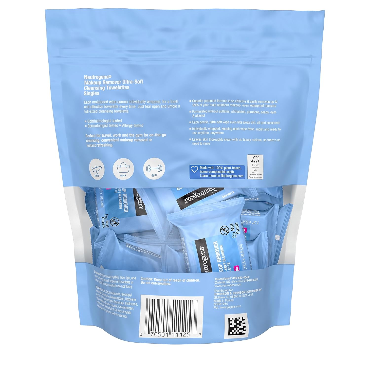 Neutrogena Makeup Remover Wipes – Gentle Daily Cleanse for Your Evening Skincare Ritual