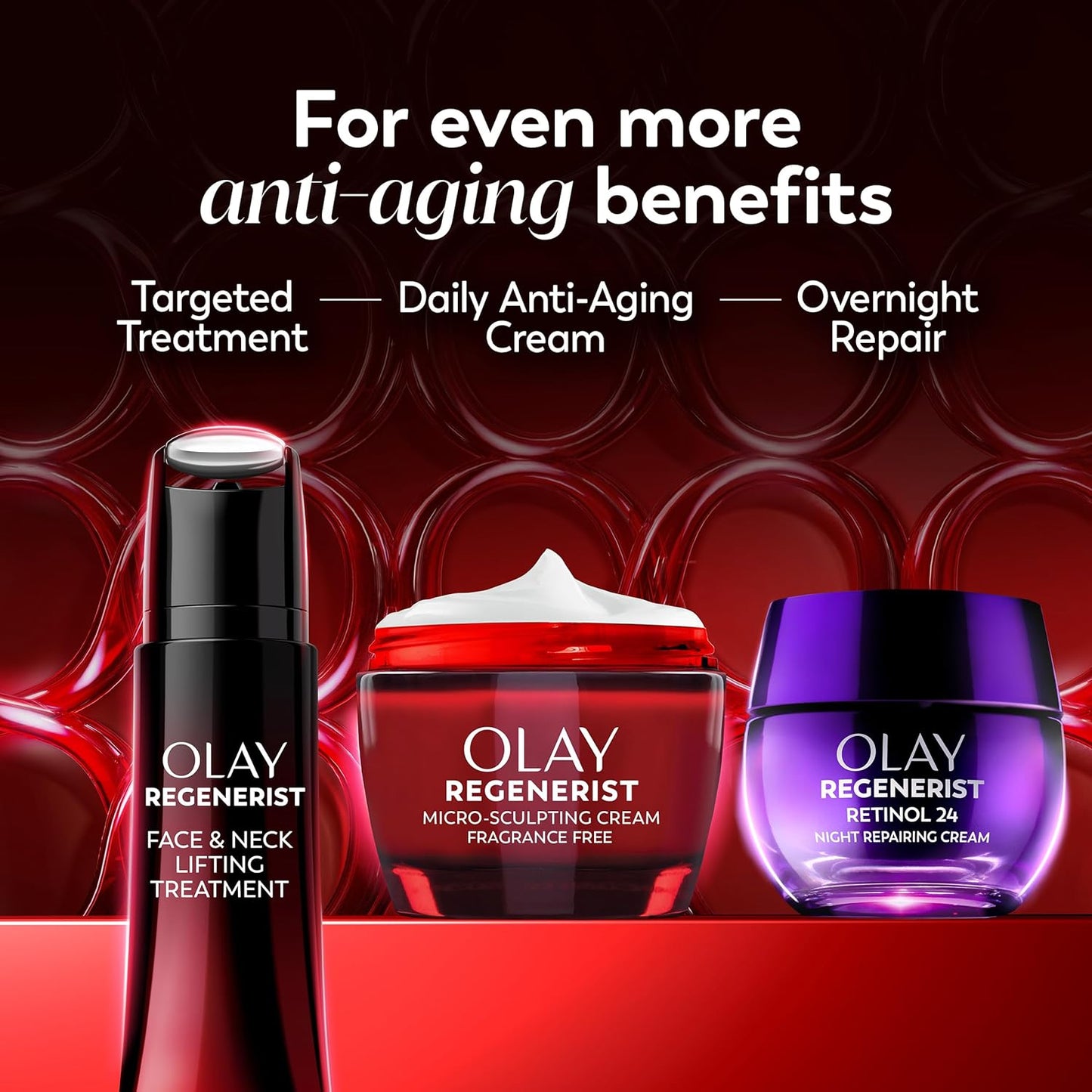 Olay Regenerist Anti-Aging Moisturizer for Bedtime Skincare Rituals & Nighttime Renewal