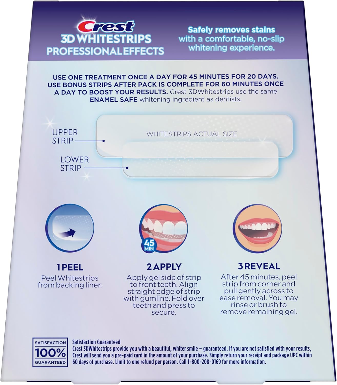 Crest 3D Whitestrips Professional Effects – 22-Day At-Home Teeth Whitening Ritual for Your Self-Care Routine