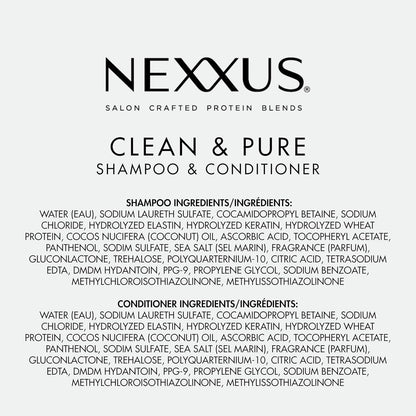 Nexxus Clean & Pure Clarifying Shampoo & Conditioner – Detox Ritual for Your Daily Shower Self-Care