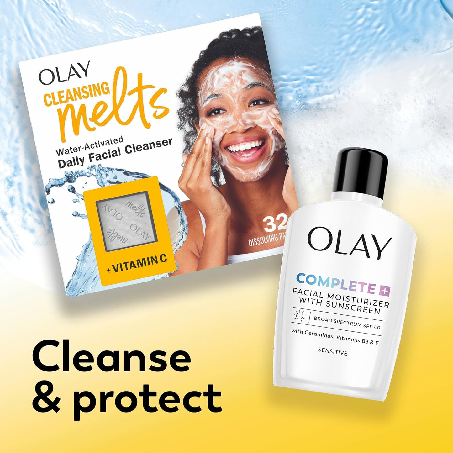 Olay Complete+ Daily Moisturizer with SPF 40 – Nourishing Skincare Ritual for Sensitive Skin