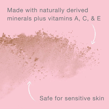 naturally derived minerals combined with vitamins a, c, and e for dual makeup and skincare function