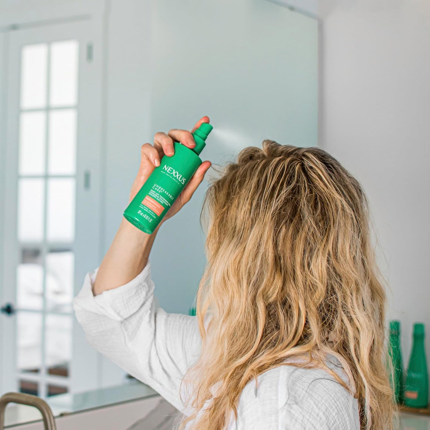 Nexxus Root Lift Thickening Spray – Self-Care Ritual for Fine Hair, Nightly Volume Routine