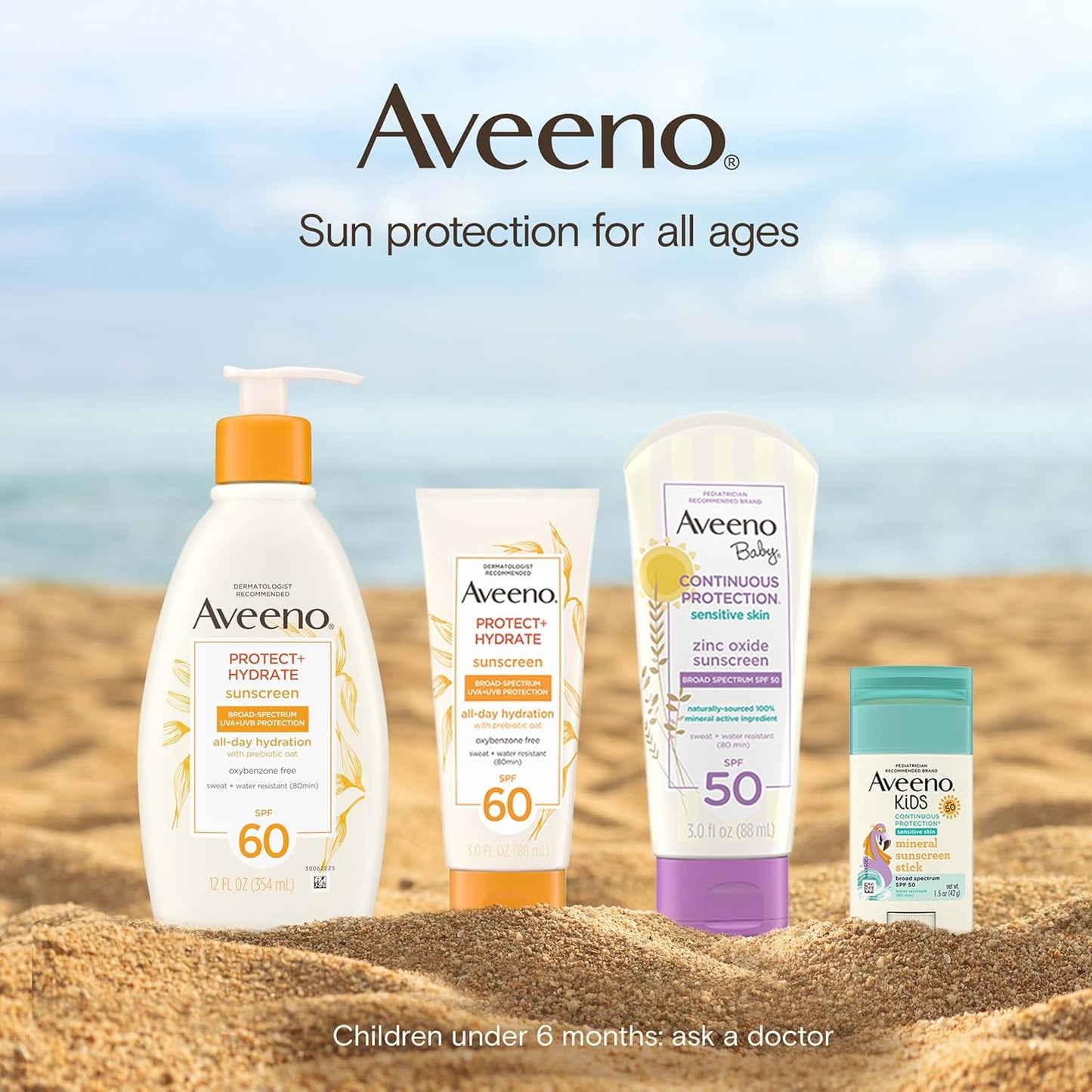 Aveeno Protect + Hydrate Sunscreen Lotion – Daily Skincare Ritual with Prebiotic Oat for Glowing Mornings