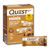 Quest Nutrition Mini Chocolate Chip Cookie Dough Protein Bars – Keto Self-Care Snack for Mindful Cheat Moments, 8g Protein, 1g Sugar