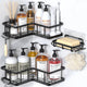 Black - 3-Piece Set (2 Caddies, 1 Soap Holder)