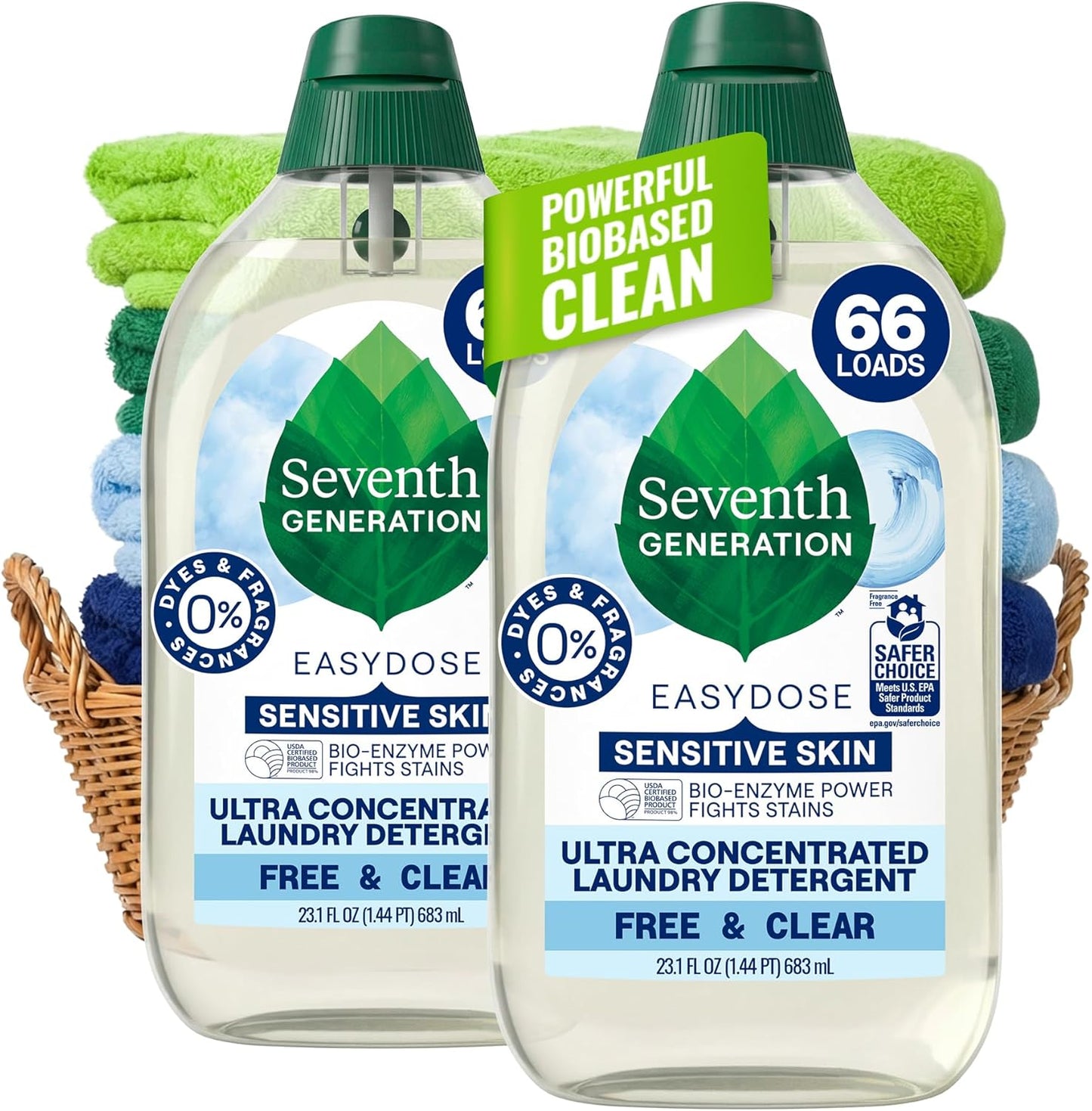 8x ultra-concentrated liquid formula delivering 66 medium loads per 23.1 fl oz bottle
