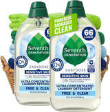 Seventh Generation Free & Clear Laundry Detergent – Sensitive Skin Ritual for Mindful Home Wellness, 23.1 fl oz EasyDose Bottle