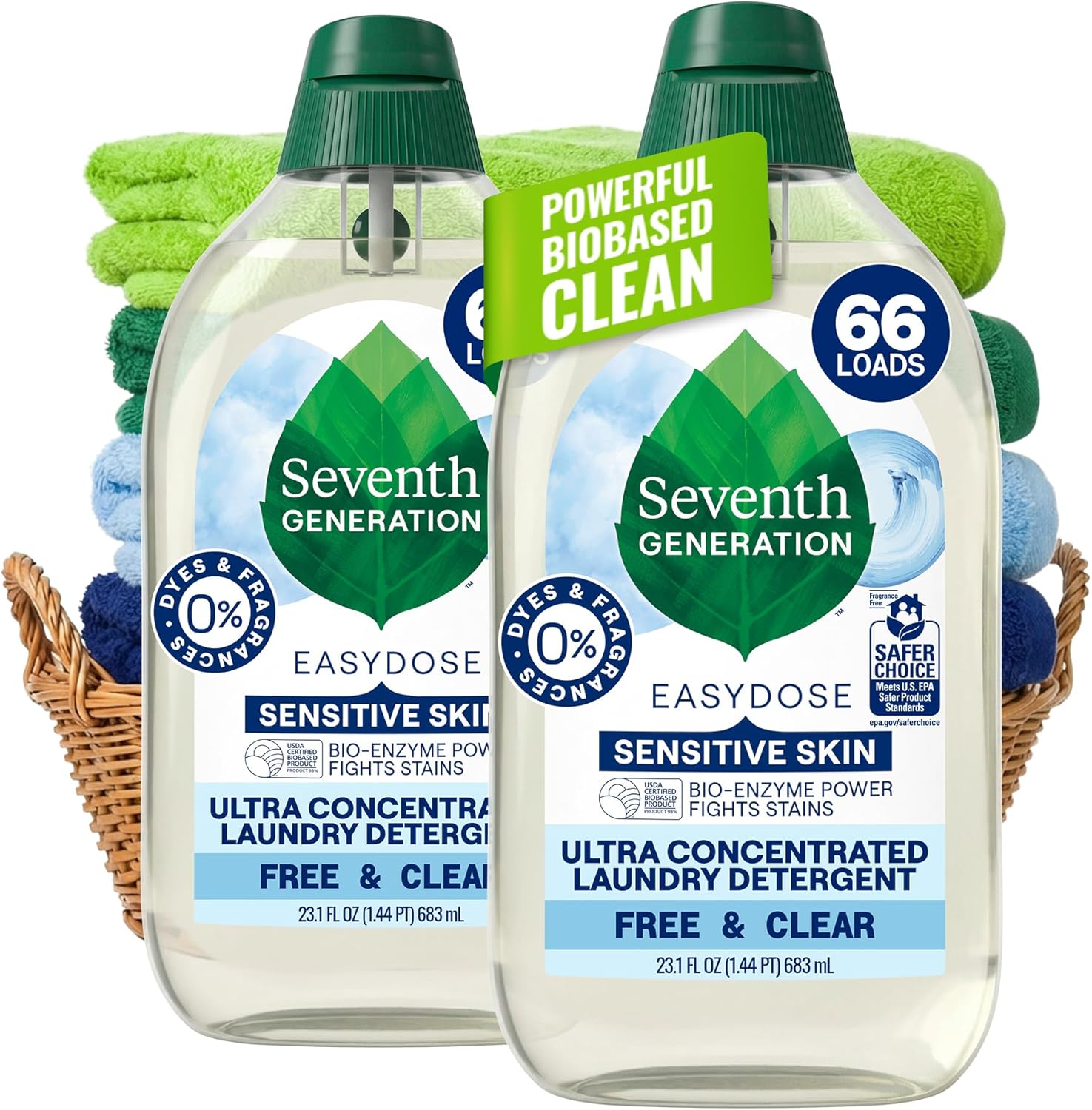 8x ultra-concentrated liquid formula delivering 66 medium loads per 23.1 fl oz bottle