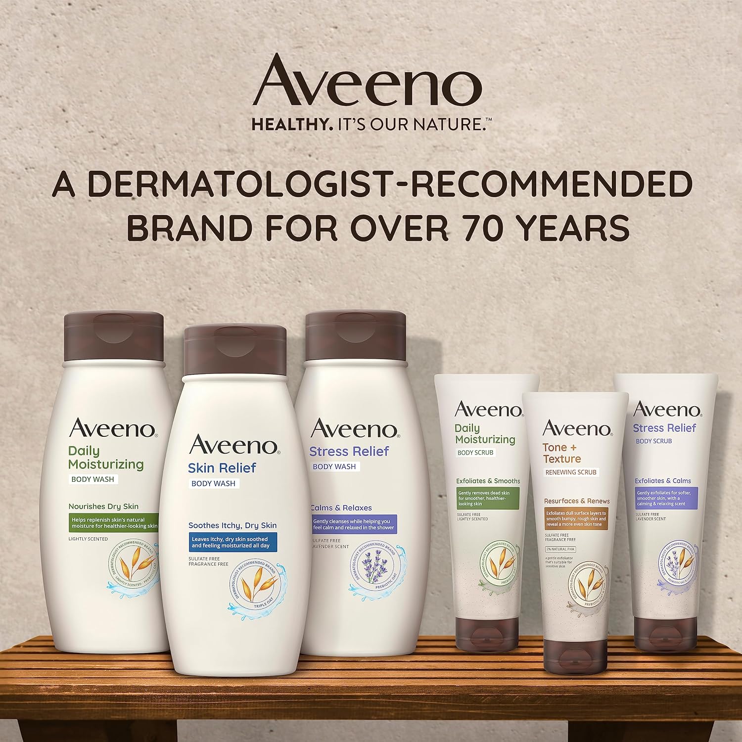 Aveeno Stress Relief Body Wash – Lavender & Prebiotic Oat for Your Evening Wind-Down Ritual