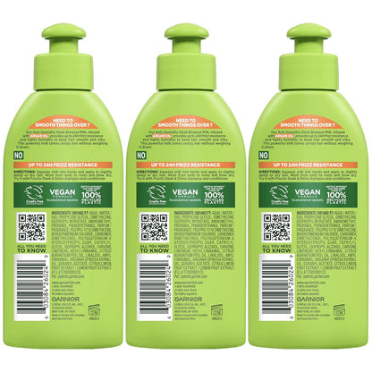 Garnier Fructis Anti-Humidity Smoothing Milk for Daily Hair Care Rituals & Frizz Control