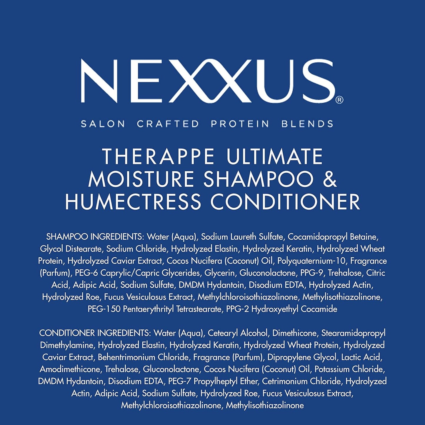 Nexxus Therappe & Humectress Moisturizing Shampoo and Conditioner Set for Relaxing Dry Hair Care Rituals