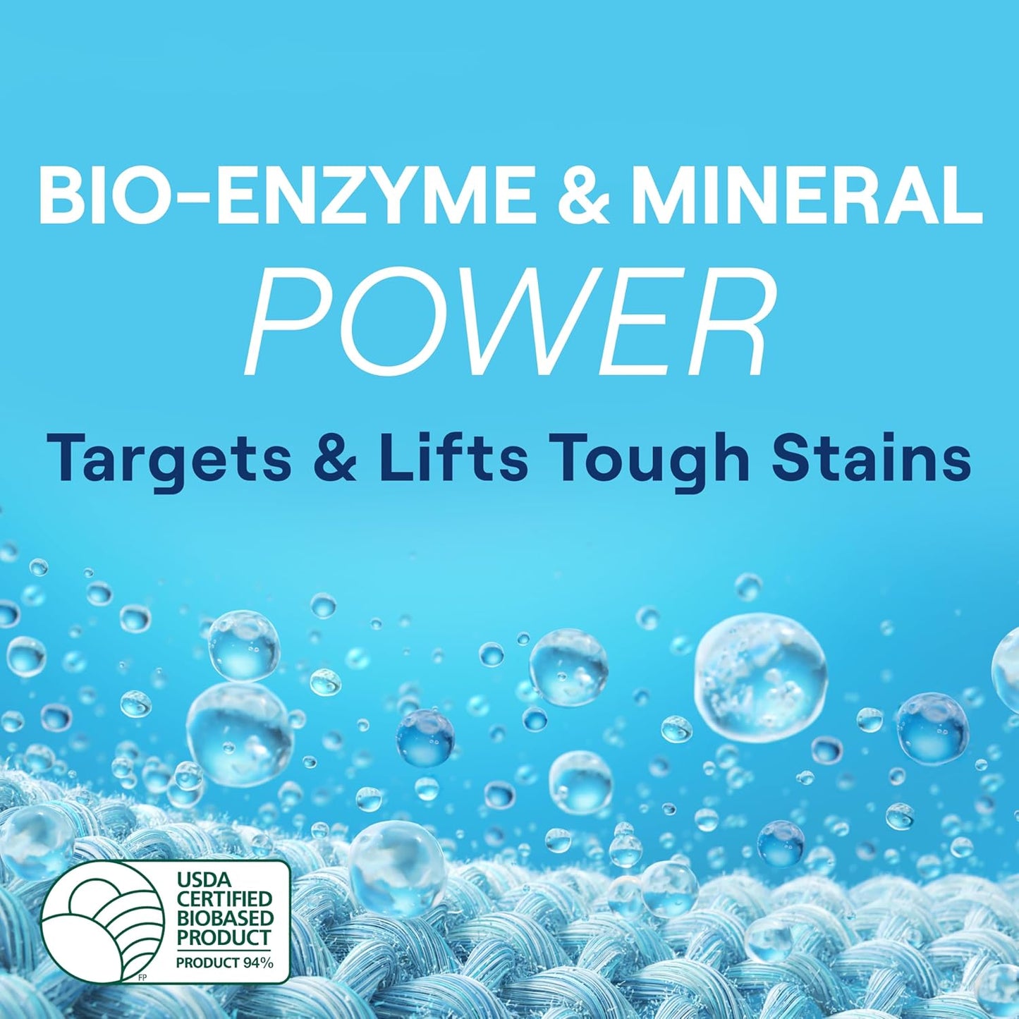 94% usda certified biobased content powered by triple bio-enzymes and minerals
