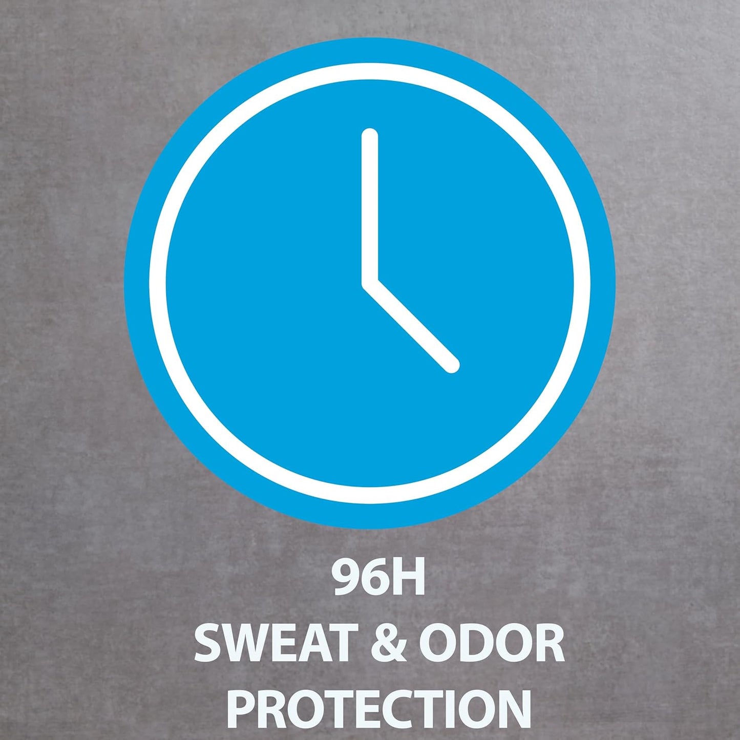96-hour sweat and odor protection formula with overnight acclimation mechanism