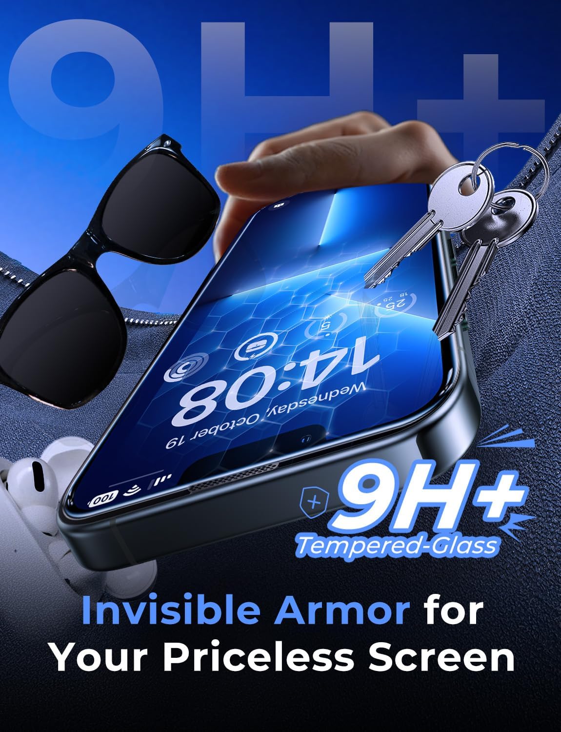 98.99% hd clarity with face-id compatibility