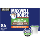 Maxwell House Decaf House Blend K-Cup Pods – Evening Wind-Down Coffee for Caffeine-Sensitive Adults, 84 ct Box
