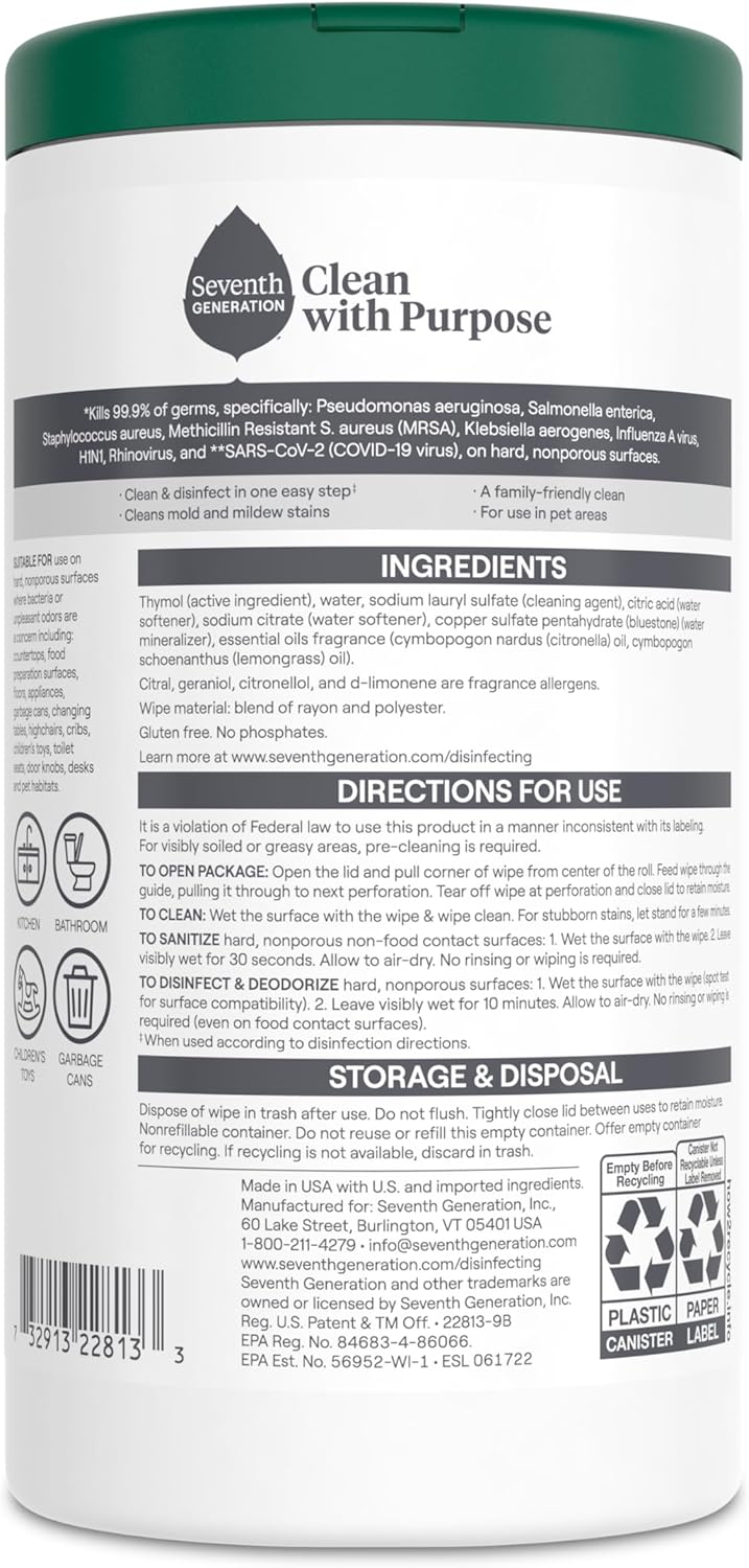 99.99% kill rate against household germs including influenza a, h1n1, rhinovirus, mrsa, salmonella, and pseudomonas aeruginosa