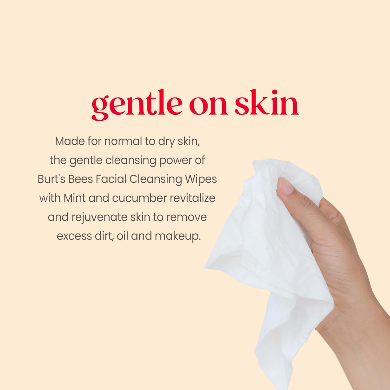 99% natural origin formula pre-moistened with cucumber, mint, white tea, or aloe vera botanicals