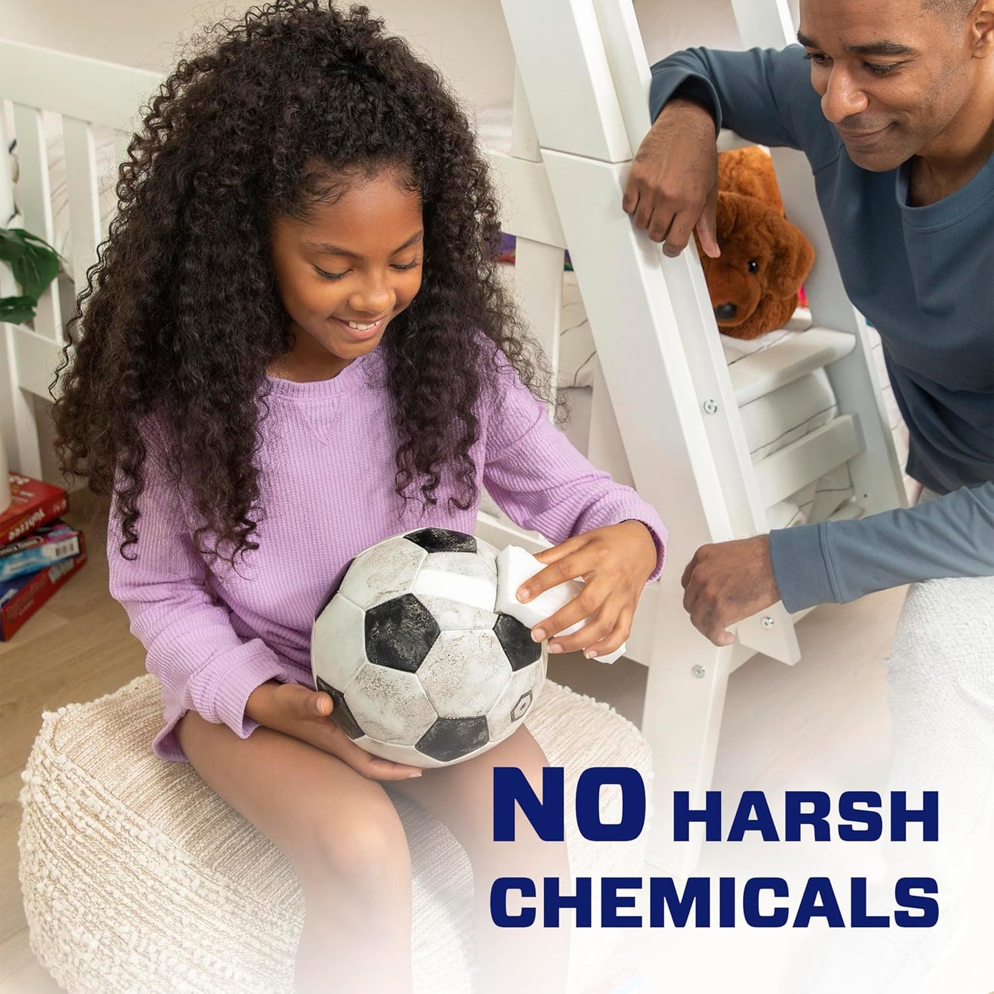 abrasive yet non-scratching pad suitable for walls, tubs, doors, and appliances