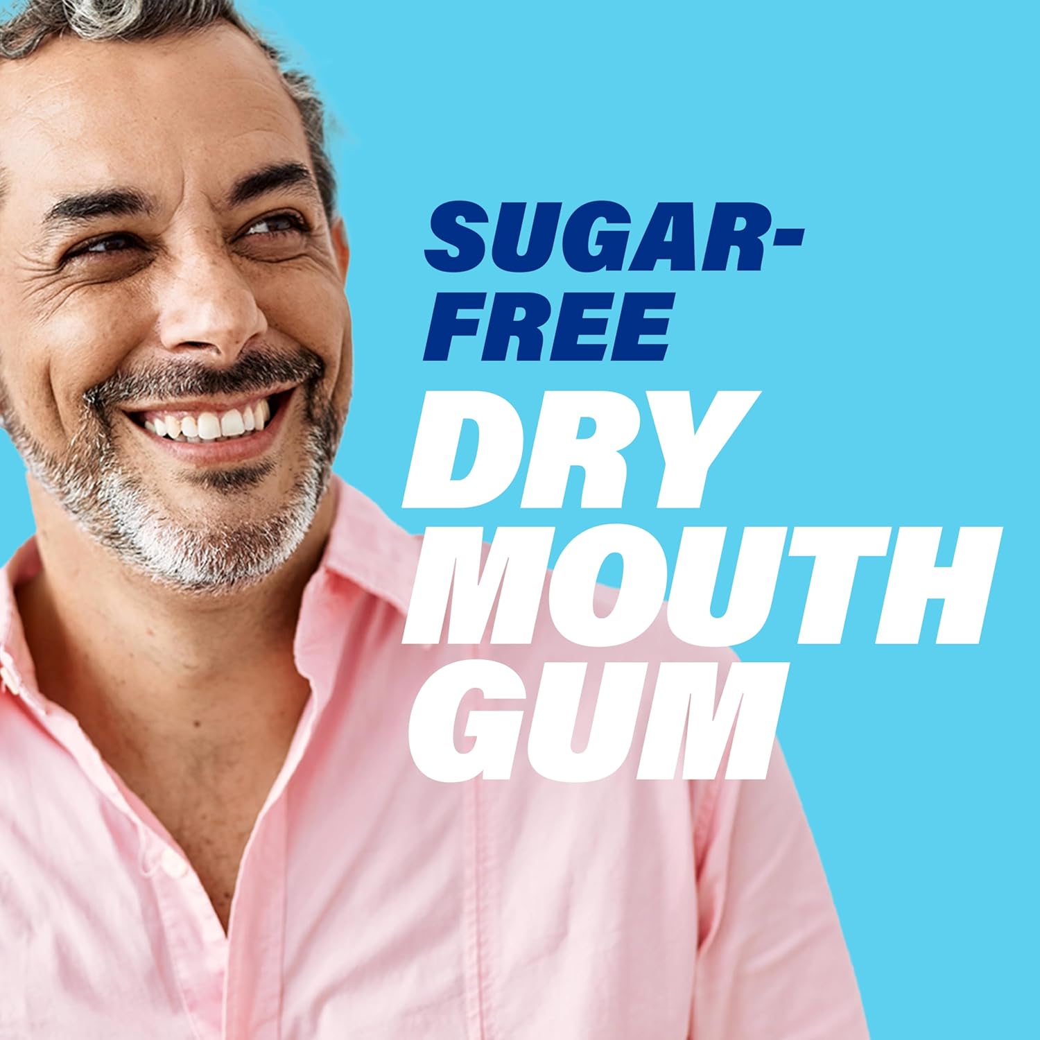 ACT Dry Mouth Gum – On-the-Go Chew for Car Cup Holder Dry Mouth Relief, Sugar Free Xylitol