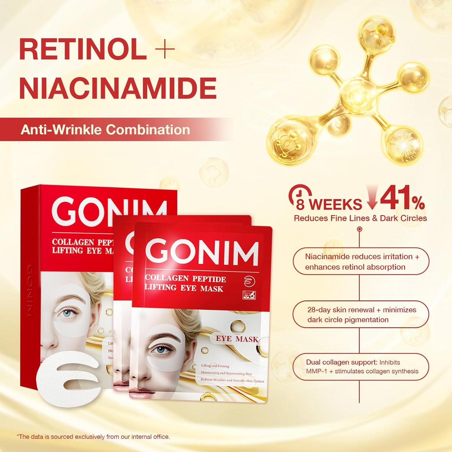 active ingredient blend: salmon dna pdrn, retinol, caffeine, collagen peptide, niacinamide, and apple stem cell