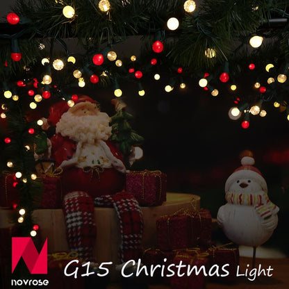 Addlon Pearlized G15 LED String Lights – Child-Safe Nursery and Playroom Holiday Lighting with Cool-Touch Bulbs and No Flame