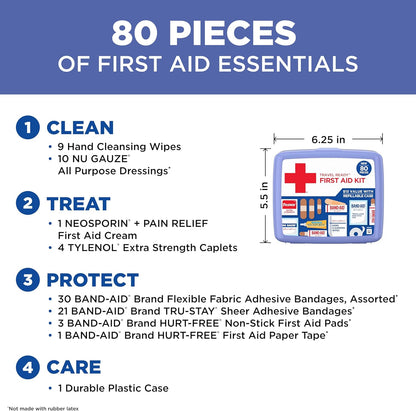 adhesive bandages not made with natural rubber latex in assorted sizes