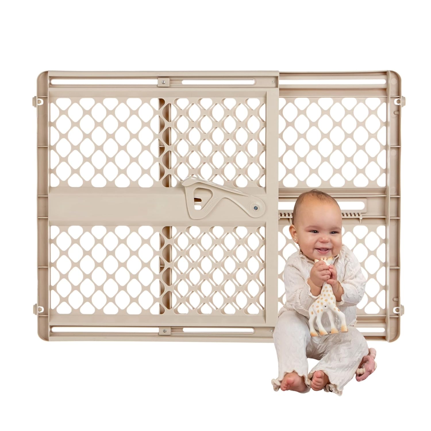 adjustable width from 26 to 42 inches with 26-inch height for babies 6–24 months