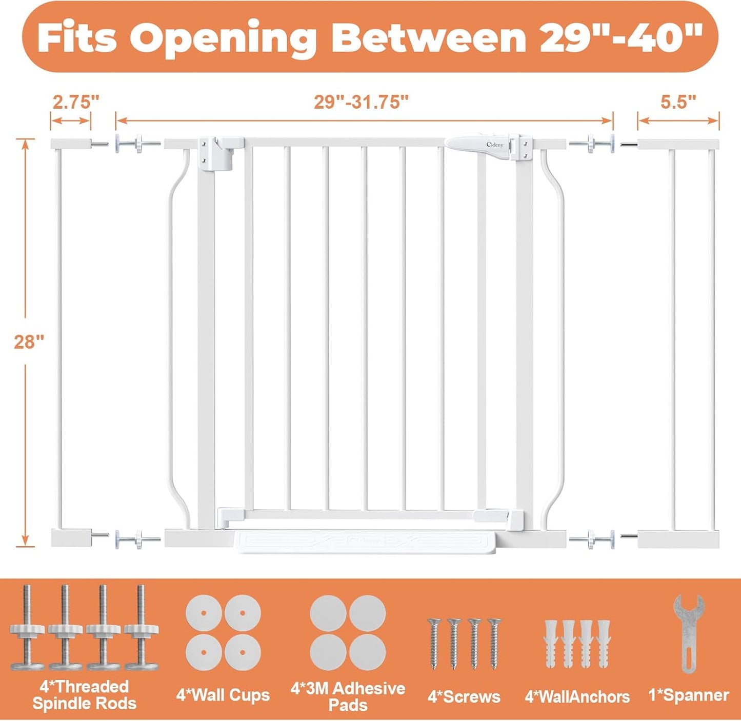 adjustable width from 29 inches up to 51 inches depending on variant