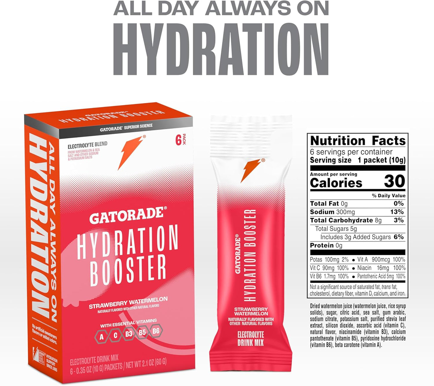 advanced electrolyte blend from watermelon, sea salt, and sodium/potassium salts