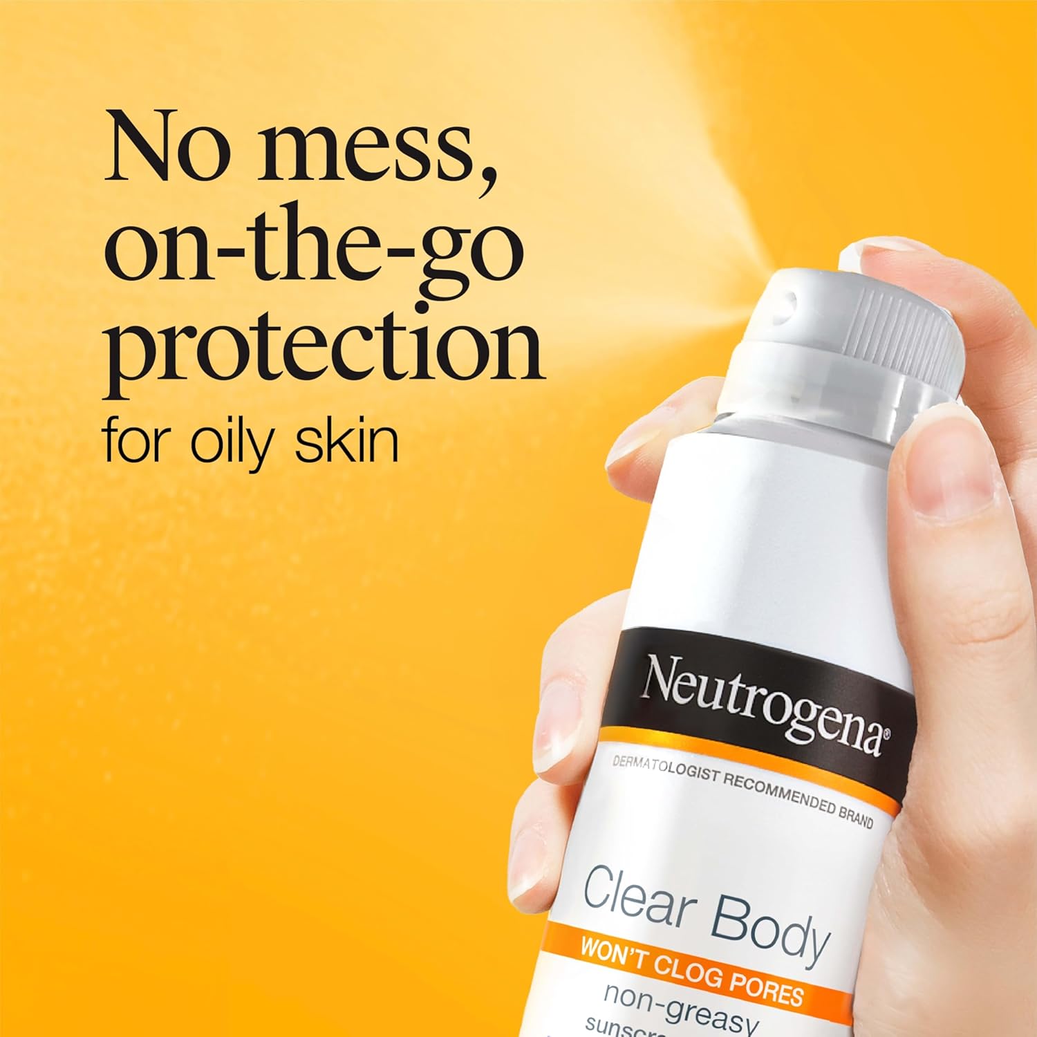 aerosol spray delivery for hands-free, even body coverage