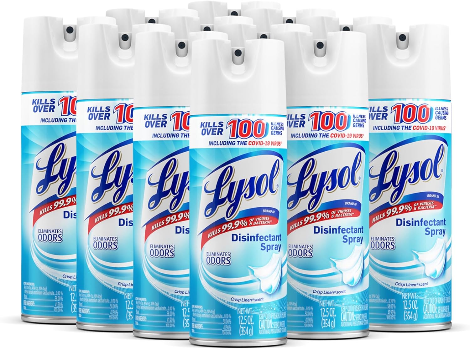 aerosol spray format for fast, even coverage on hard and soft surfaces