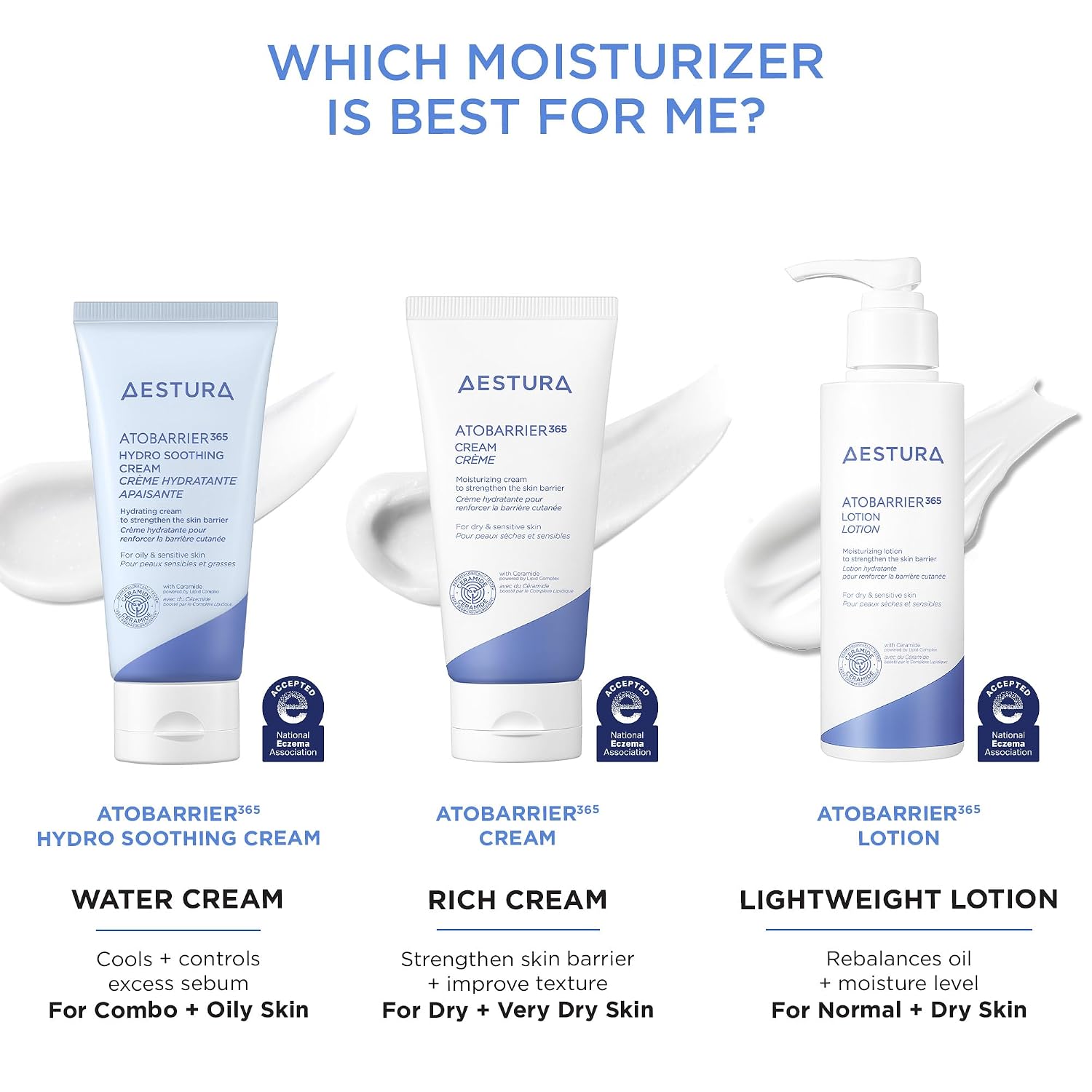 AESTURA ATOBARRIER365 Cream – Allergy-Tested Face Moisturizer for Sensitive and Reactive Skin Types