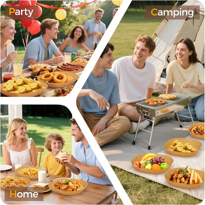 Air Fryer Paper Liners 150 Pcs – Stocking Stuffer for Home Chefs, 8" Square Disposable