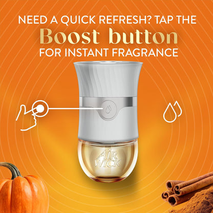 Air Wick Plug Refills Harvest Pumpkin & Spice – Relaxing Scent for Yoga and Meditation Room, 5 Pack