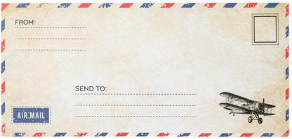 Airmail Letter Set – Home Office Stationery for Focused Letter Writing, Printer Friendly Lined Paper
