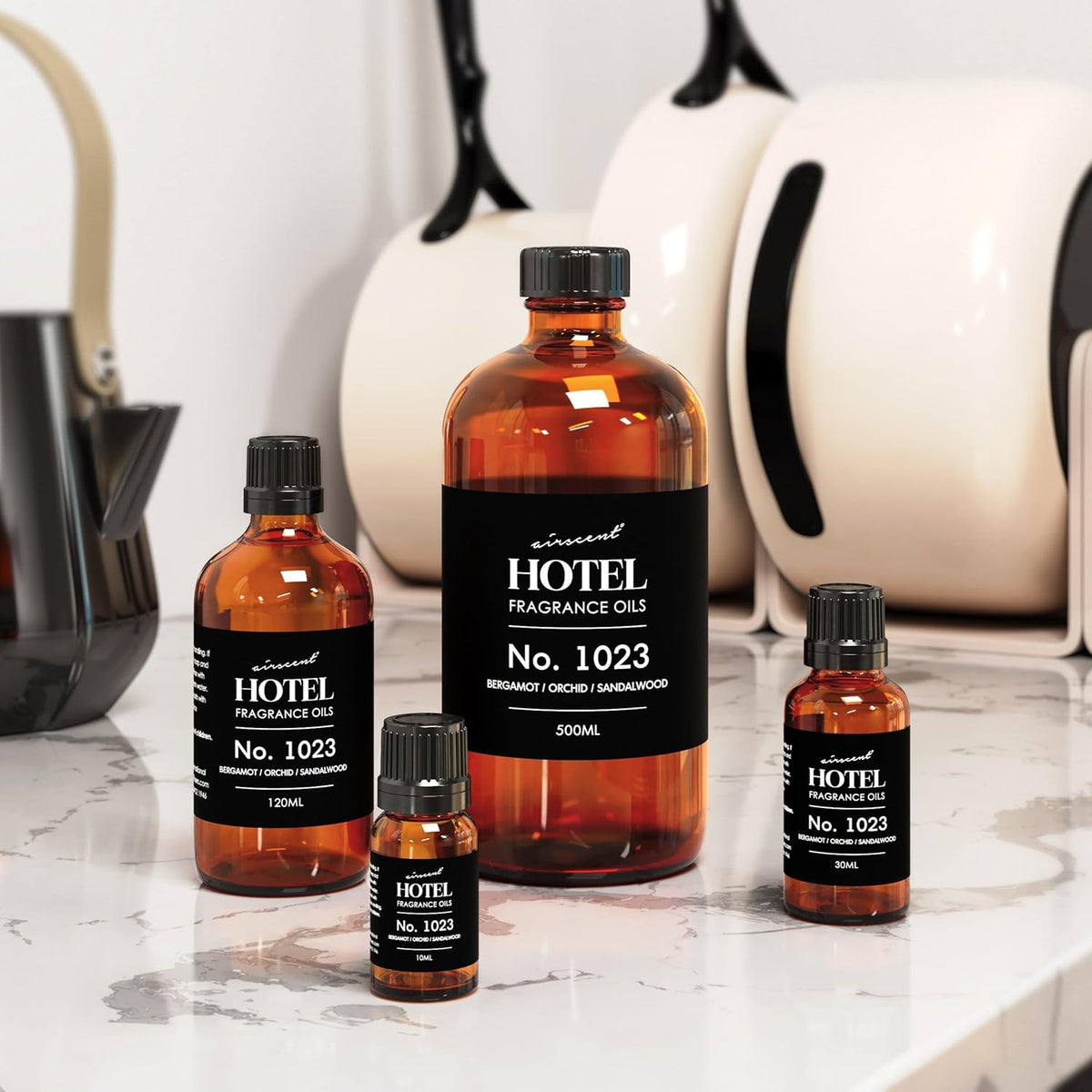 AirScent Hotel Diffuser Oil No. 1023 - Aesthetic Room Fragrance for Modern Living Room and Minimalist Entryway, 1 fl oz