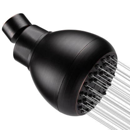 AISOSO High Pressure Shower Heads, Showerheads 3 Inches with 360 Rotation and Silicone Nozzles for Strong Spray Relaxing and Comfortable Shower, Oil Rubbed Bronze